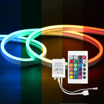 5M RGB Led Neon Pruh Světla 12V Tuya LED Světla Stmívatelné Flexibilní Neon Venku IP67 Vodotěsné Dekorace Podepsat Dopis Bar