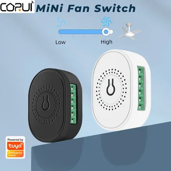 CORUI Tuya Wifi Mini DIY Inteligentní Rychlost Ventilátoru Spínač Ventilátoru Ovladač Ventilátoru Spínač Smart Life APP Dálkové Ovládání Pro S Alexa Google