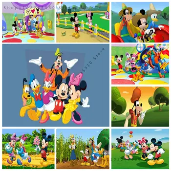Disney Anime Karikatury Mickey Mouse Clubhouse Malířské Plátno Wall Art Plakát Obývací Pokoj Dekor Tisknout Obrázky, Bytové Dekorace