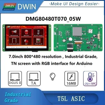 DWIN průmyslové třídy. 7.0 palcový HMI Inteligentní Dotykový Panel pro Arduino, 800*480 , 262 tisíc barev, TN Displej, TTL/RS232/RGB rozhraní