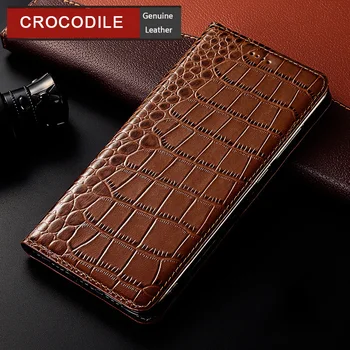 Krokodýl Originální Kožené Pouzdro Pro Sony Xperia 1 5 10 20 II III Xperia Pro-I 1 IV 10 IV Plus Lite