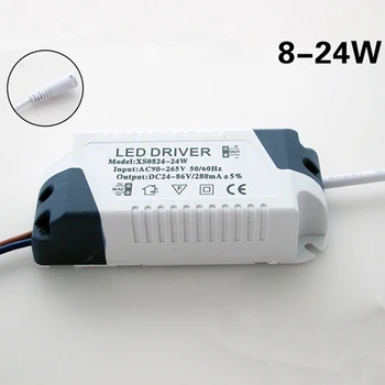 LED Ovladač Adaptér 280mA 8W 12W 15W 18W 24W Pro Led Napájecí zdroj 90-265V Osvětlení, Transformátory Pro LED Světla