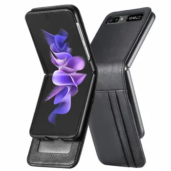 Peněženka Funkce Kůže Bag Pouzdro pro Samsung Galaxy Z Flip 4 5G Flip3 Flip 3 Flip4 Nárazuvzdorný Full ochranný Kryt Coque Capa