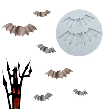 Téma Halloween Bat Formy Fondant Dort Nástroje, Silikonové Formy Sugarcraft Čokoláda Pečení Nástroje Pro Koláče Gumpaste Formy