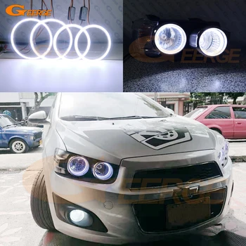Vynikající COB Led Angel Eyes Halo Kroužky Ultra Jasné Světlo Pro Chevrolet AVEO Sonic T300 2011 2012 2013 2014 2015